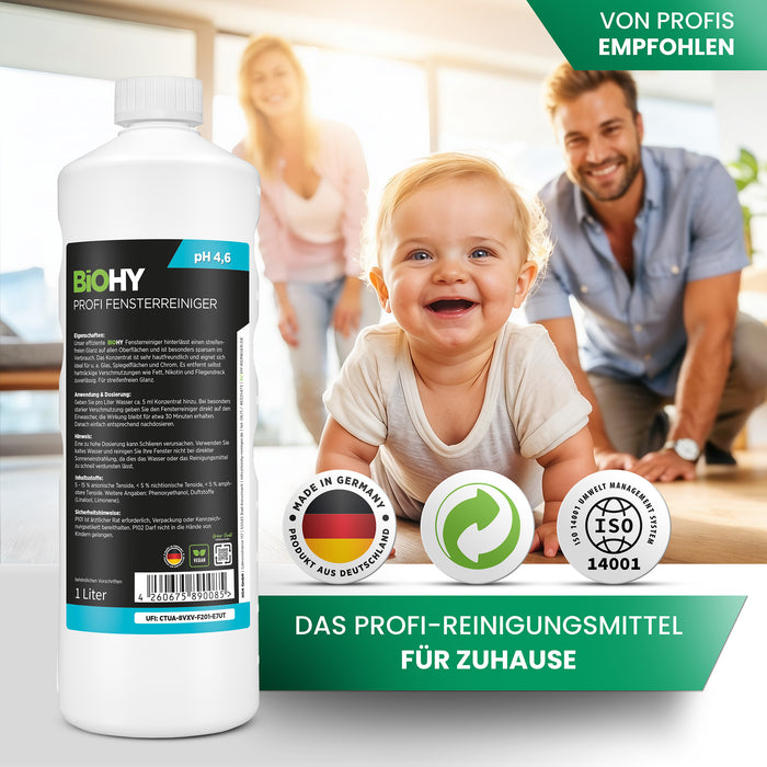 Detergente per vetri professionale BiOHY, detergente per vetri, detergente per vetri, concentrato organico