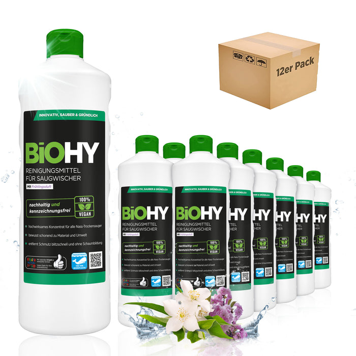 BiOHY cleaning agent for suction wipers 10 liters, wet and dry vacuum cleaners, floor care, shine cleaner