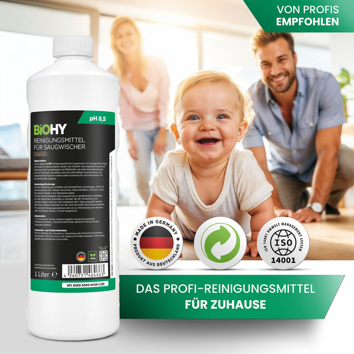 Detergente BiOHY per tergicristalli aspirapolvere, detergenti per aspiraliquidi e aspiraliquidi, prodotti per la cura dei pavimenti, detergenti organici