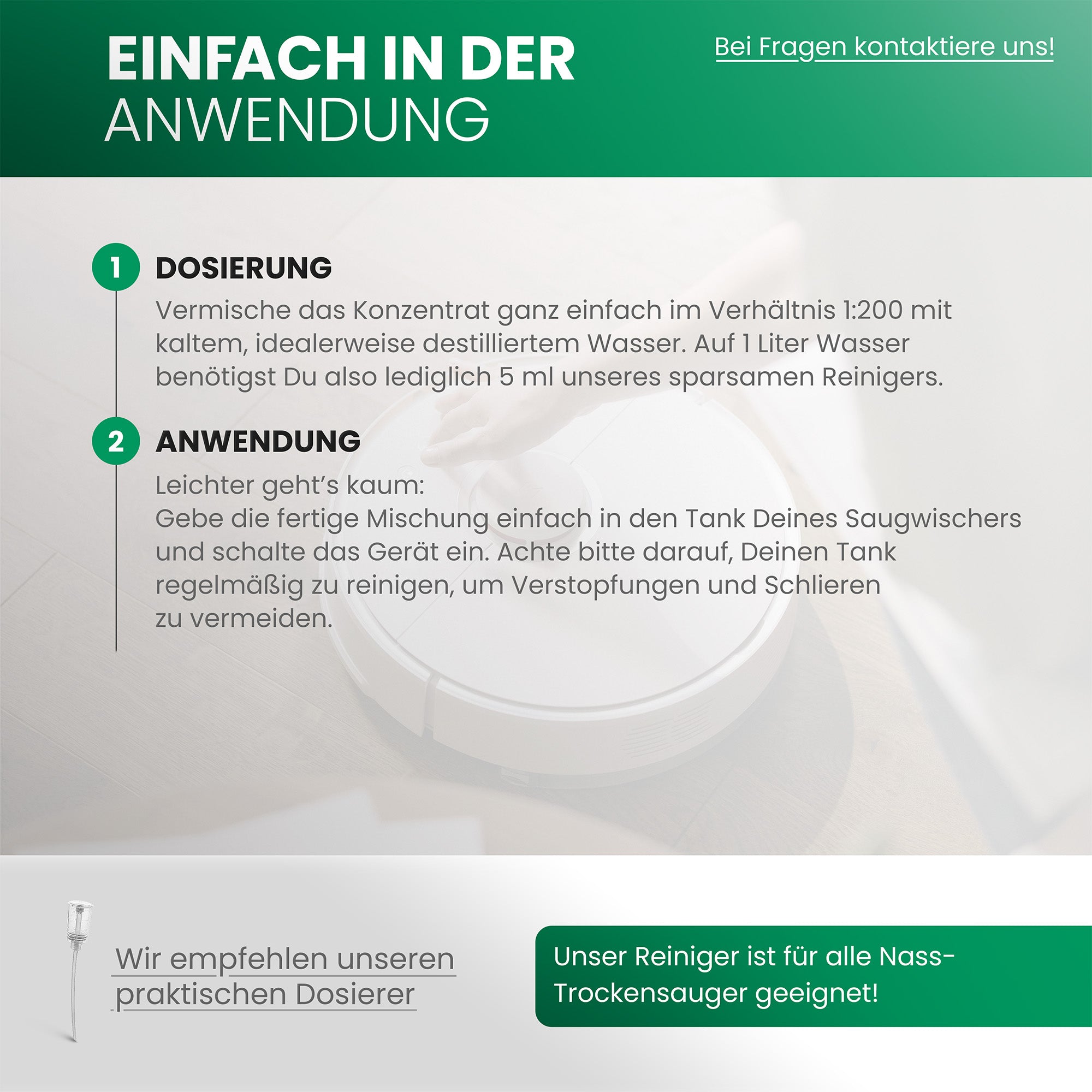 Detergente BiOHY per tergicristalli aspirapolvere, detergenti per aspiraliquidi e aspiraliquidi, prodotti per la cura dei pavimenti, detergenti organici