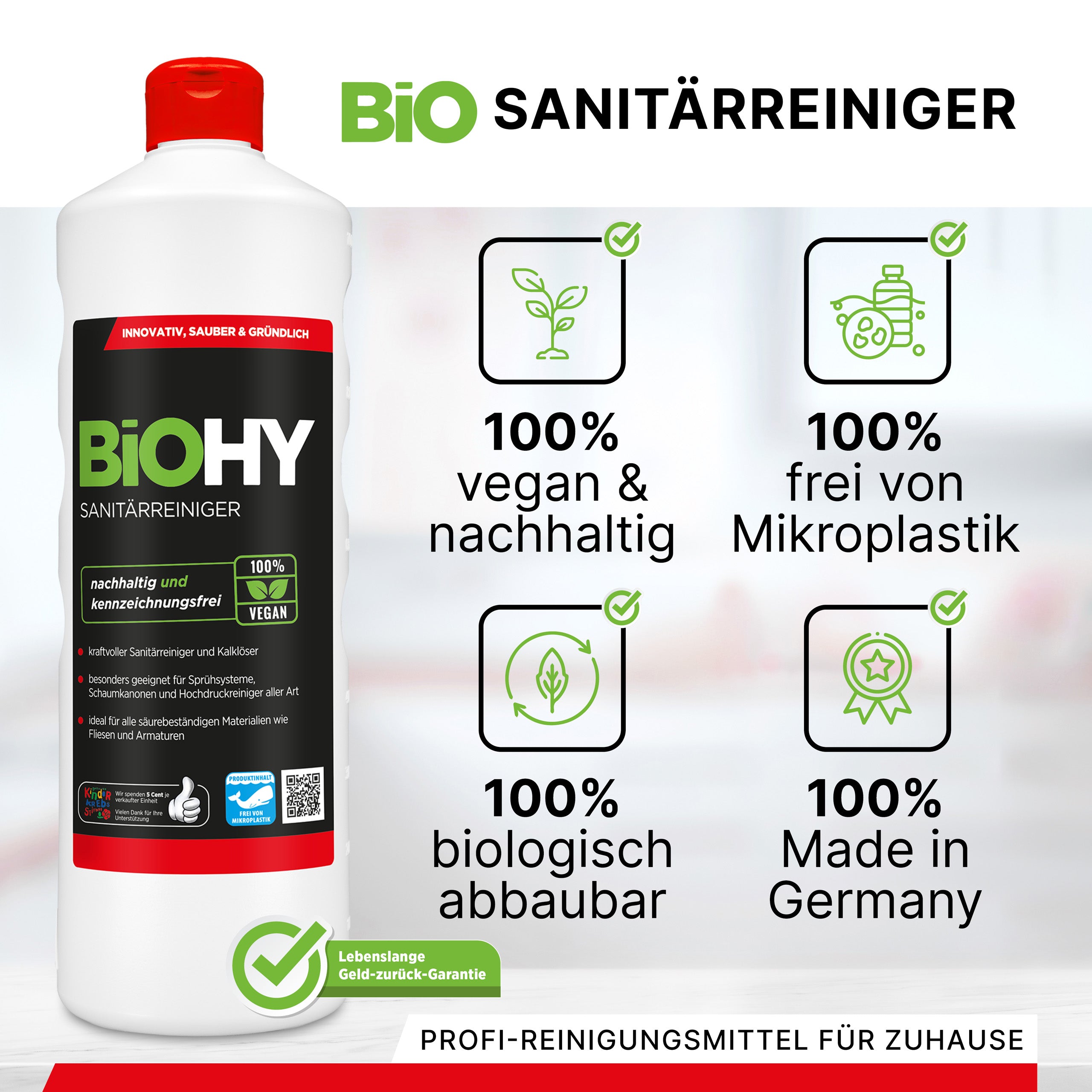 BiOHY sanitary cleaner, bathroom cleaner, limescale remover, bathroom cleaner