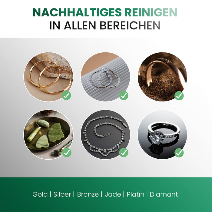 Detergente per gioielli BiOHY, detergente per gioielli ad ultrasuoni, detergente per gioielli in argento e oro, concentrato organico