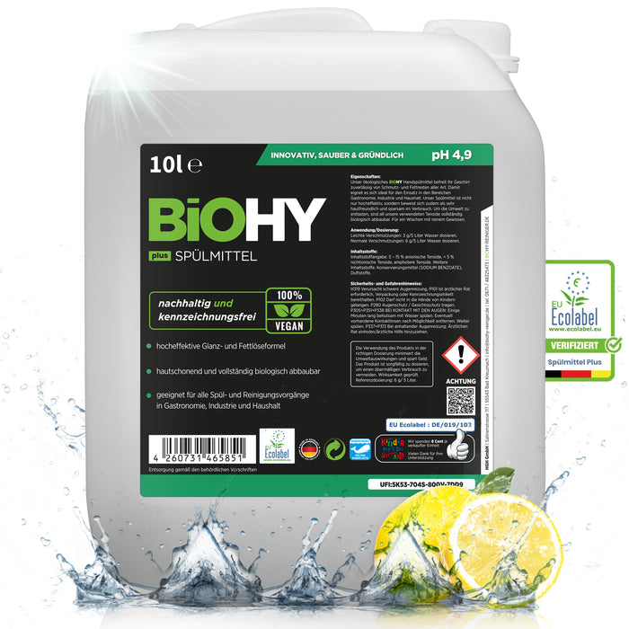 BiOHY washing-up liquid, dishwashing liquid, hand washing-up liquid, dishwashing liquid