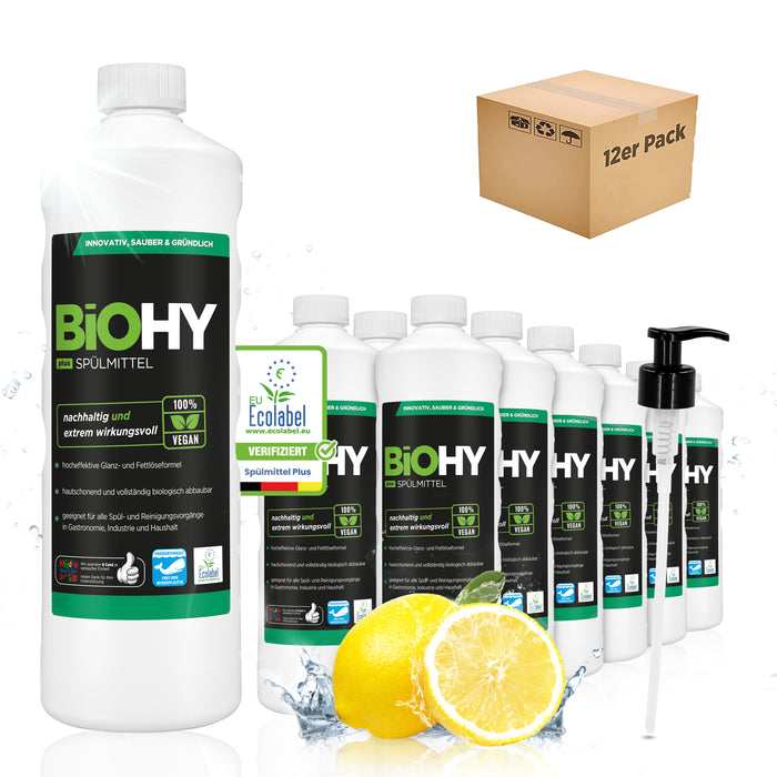 BiOHY washing-up liquid, dishwashing liquid, hand washing-up liquid, dishwashing liquid