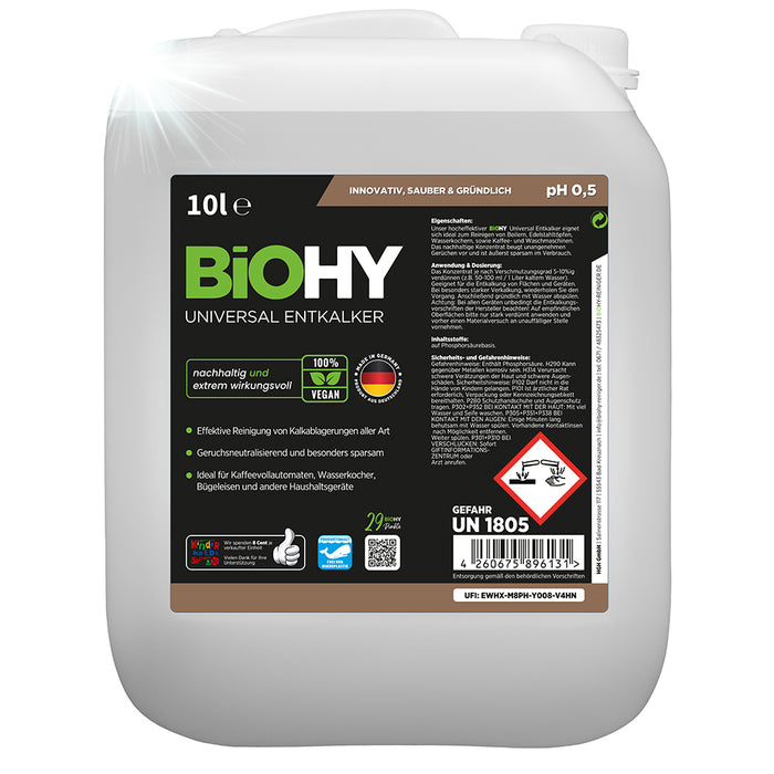 Disincrostante universale BiOHY, disincrostante, anticalcare organico, detergente anticalcare