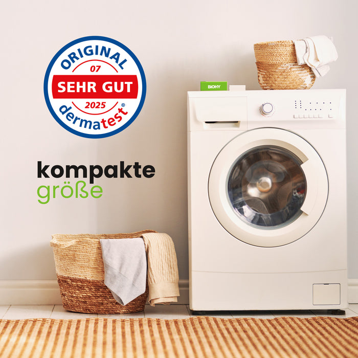 Fogli di detersivo BiOHY, strisce di detersivo, detersivo da viaggio, carta di lavaggio idrosolubile