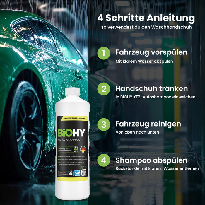 BiOHY Waschhandschuh Auto Mikrofaser Chenille