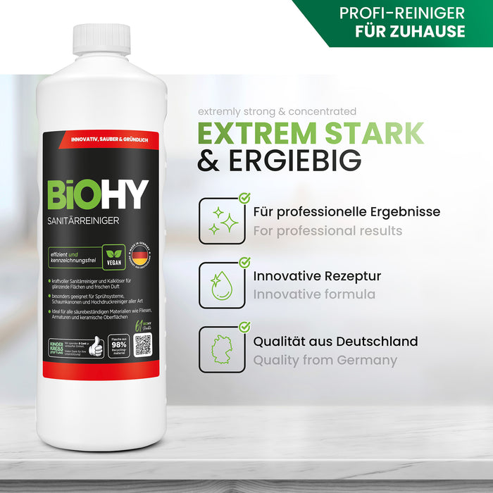 Detergente per sanitari BiOHY, detergente per il bagno, anticalcare, detergente per il bagno