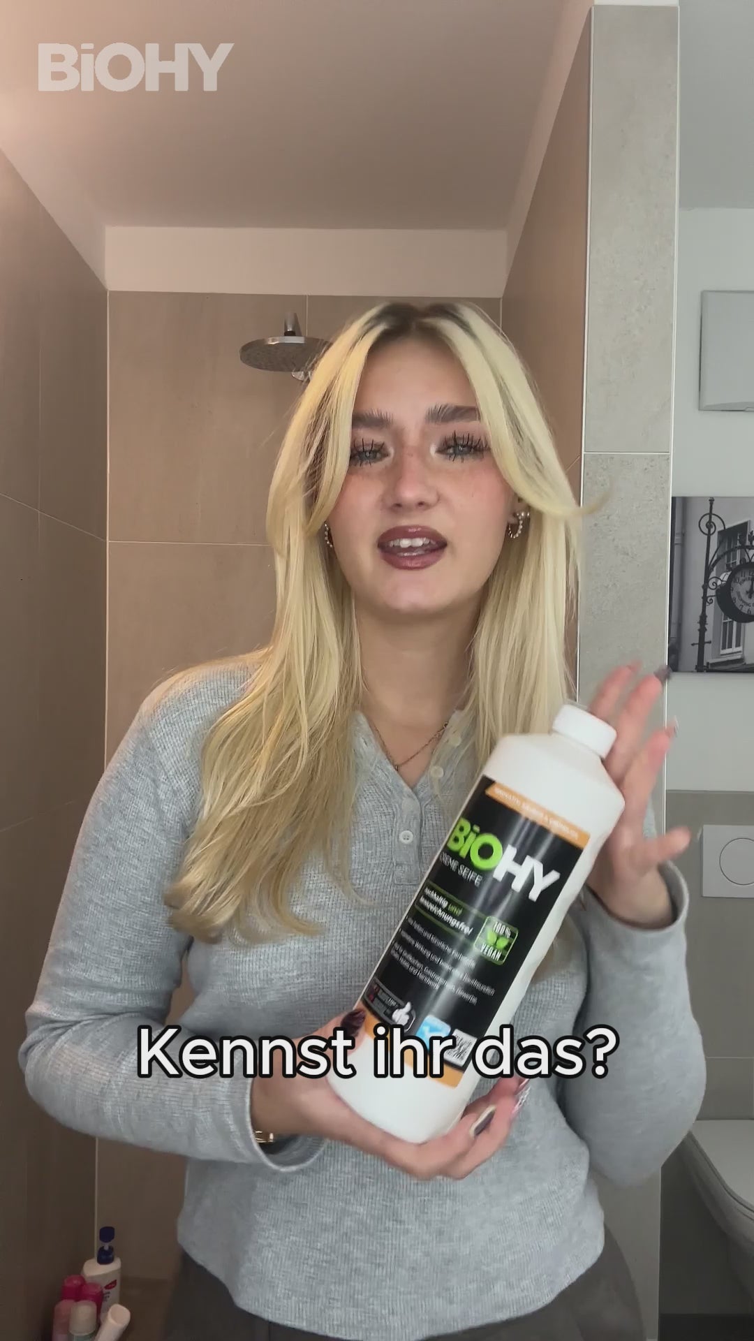 Sapone in crema BiOHY, lozione detergente delicata per la pelle, sapone per le mani senza fosfati, crema saponata idratante