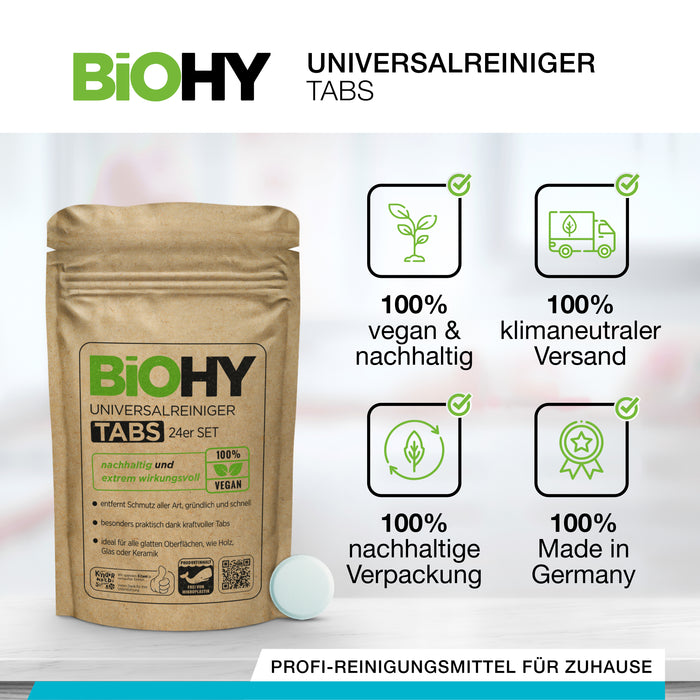 BIOHY universal cleaner tabs, cleaning agents, cleaning tablets, all-purpose cleaner tabs