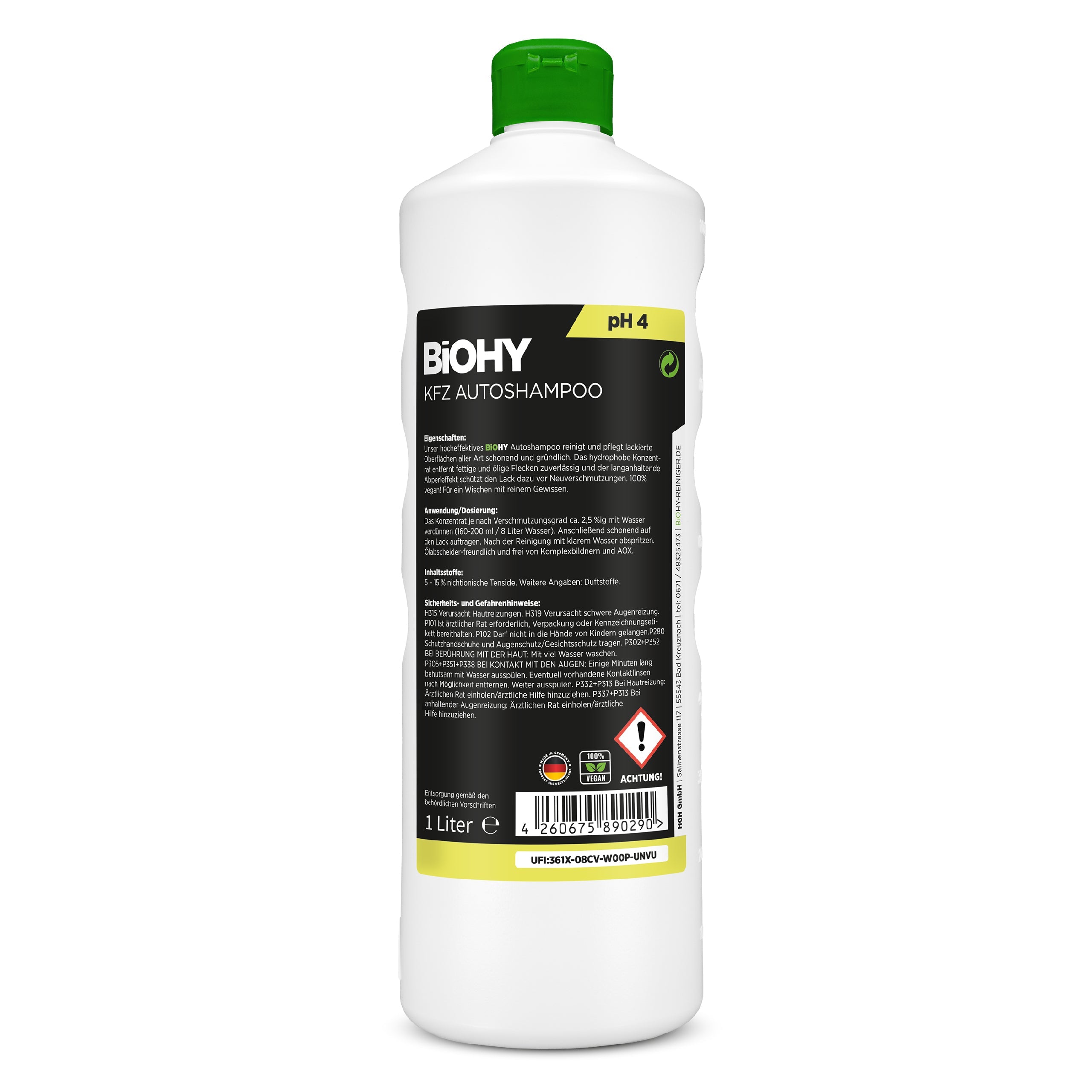 Shampoo per auto BiOHY, lavaggio auto, shampoo per auto, detergente schiumogeno