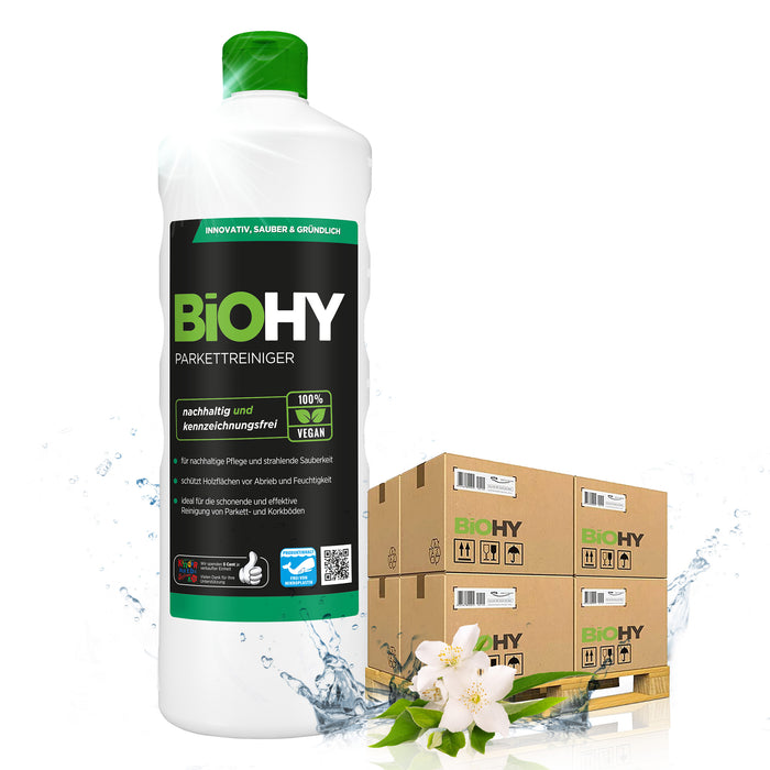 Detergente per parquet BiOHY, detergente per parquet, cura del parquet, detergente per pavimenti in legno, B2B