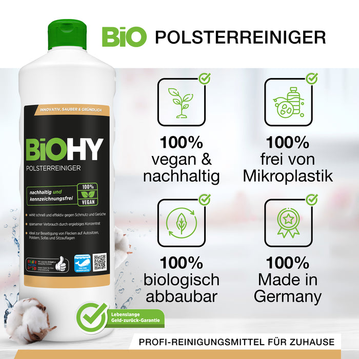 Detergente per tappezzeria BiOHY 500ml, detergente per tappezzeria, detergente per materassi, concentrato organico