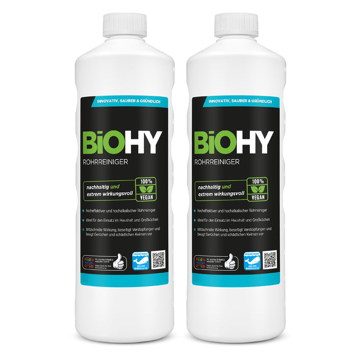 Detergente per tubi BiOHY, detergente per scarichi, agente senza materie prime, concentrato professionale