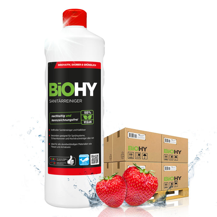 Detergente per sanitari BiOHY, detergente per il bagno, anticalcare, concentrato organico, B2B