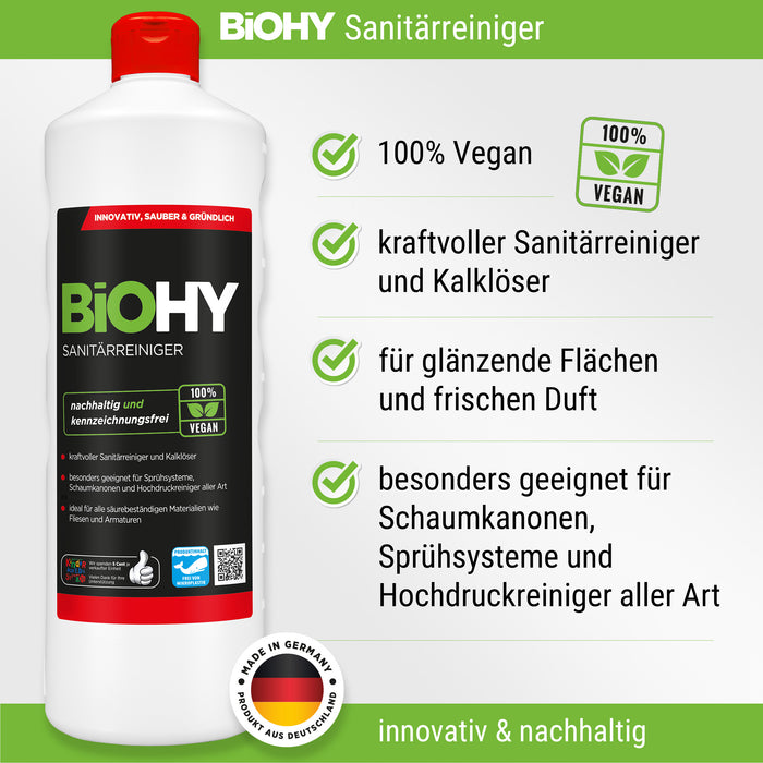 BiOHY still place complete set, toilet swan, sanitary cleaner, pipe cleaner, spray bottle, microfibre cloths, dispenser