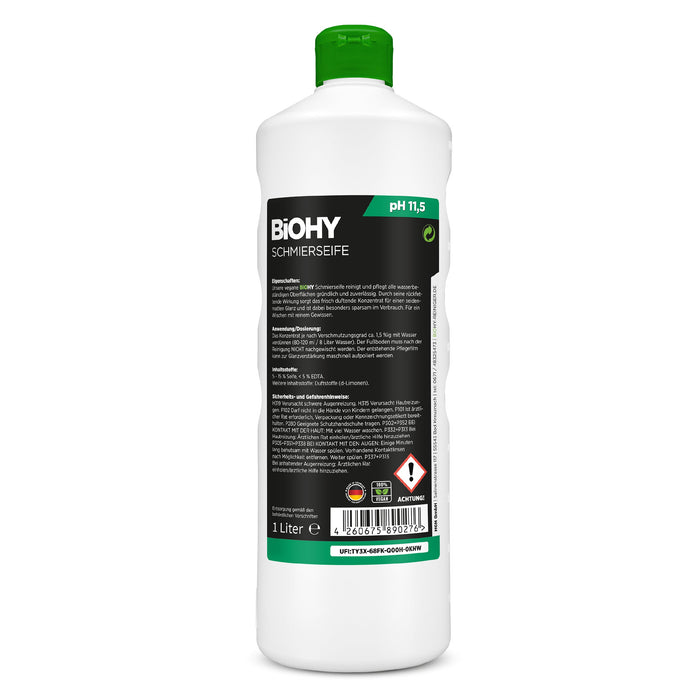 Sapone morbido BiOHY, soluzione di sapone morbido, detergente per pavimenti, concentrato organico